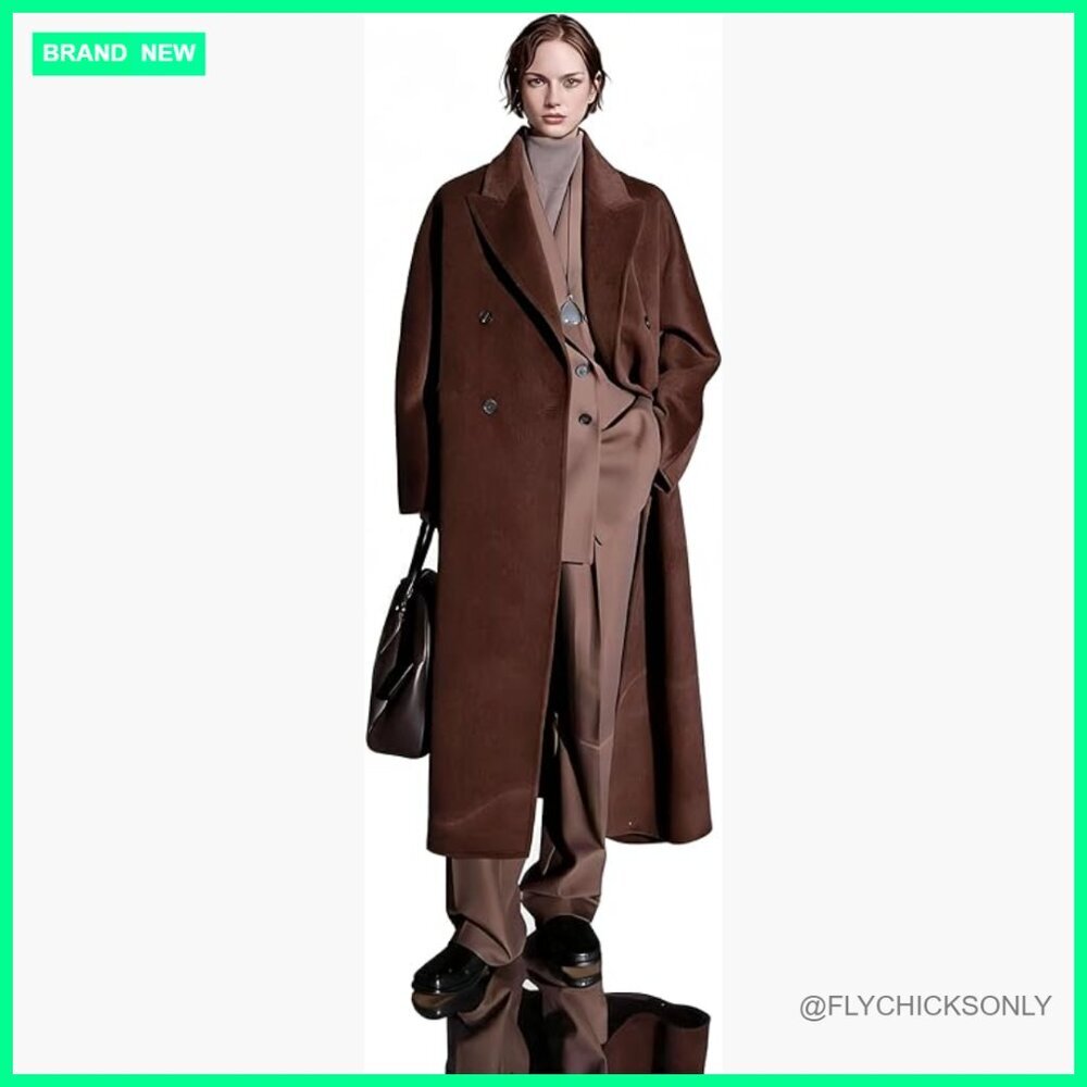 Long Wool Trench Coat Double Breasted Winter Jacket